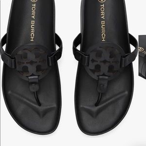 Tory Burch Miller Cloud Sandals in Black Size 9.5